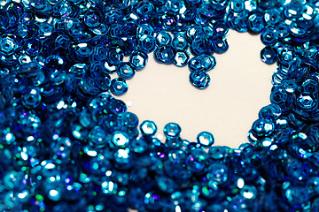 Image showing Blue sequin