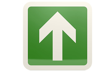 Image showing Green up arrow sign