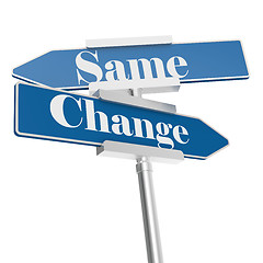 Image showing Change and same signs