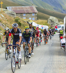 Image showing The Peloton in Mountains - Tour de France 2015