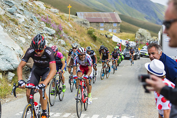 Image showing The Peloton in Mountains - Tour de France 2015