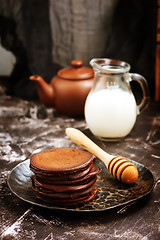Image showing chocolate pancakes