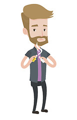 Image showing Young man quitting smoking vector illustration.