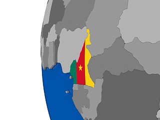 Image showing Cameroon on globe