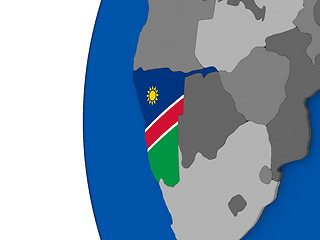 Image showing Namibia on globe