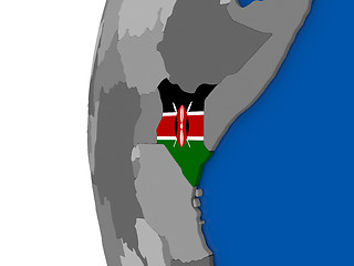 Image showing Kenya on globe