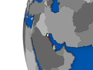 Image showing Kuwait on globe