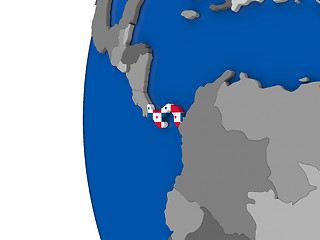 Image showing Panama on globe