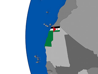 Image showing Western Sahara on globe