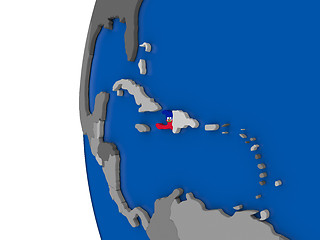 Image showing Haiti on globe