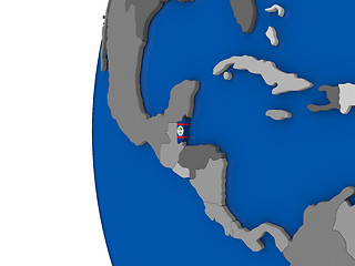 Image showing Belize on globe