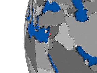 Image showing Lebanon on globe