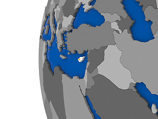 Image showing Cyprus on globe