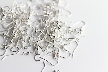 Image showing Silver plated earring hooks