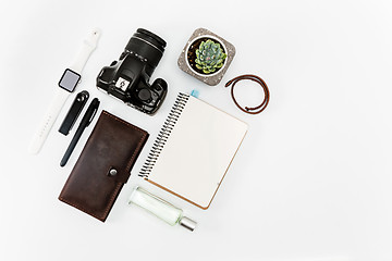 Image showing Still life of casual man. Modern male accessories