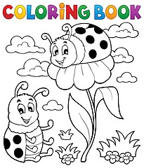 Image showing Coloring book ladybug theme 3