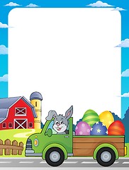 Image showing Frame with Easter eggs in truck