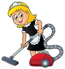 Image showing Cleaning lady theme image 1