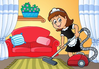 Image showing Cleaning lady theme image 4