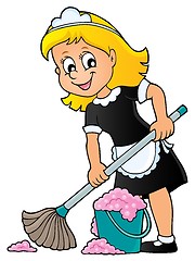 Image showing Cleaning lady theme image 2