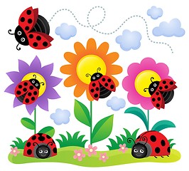 Image showing Stylized ladybugs theme image 5