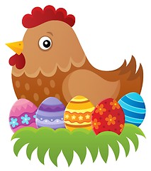 Image showing Easter hen theme image 1