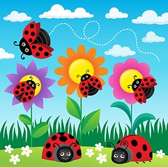Image showing Stylized ladybugs theme image 6