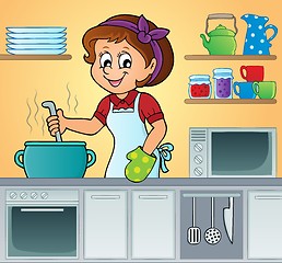 Image showing Female cook theme image 3