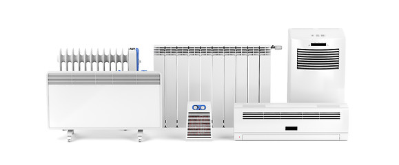 Image showing Electric heaters on white