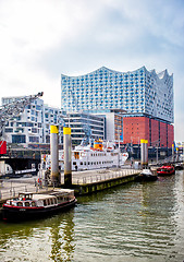 Image showing view of Hamburg city and Elbphilharmonie