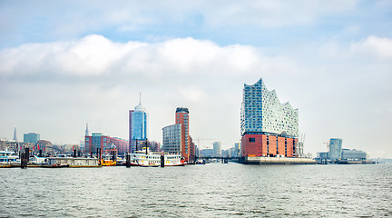 Image showing panoramic view of Hamburg city