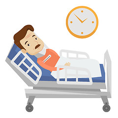 Image showing Patient with neck injury vector illustration.