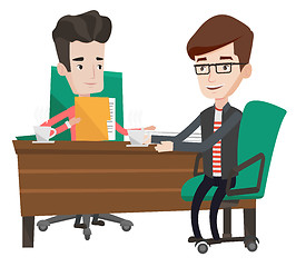 Image showing Two businessmen during business meeting.