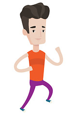 Image showing Young man running vector illustration.