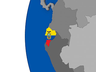 Image showing Ecuador on globe