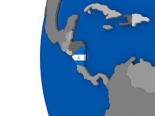 Image showing Nicaragua on globe