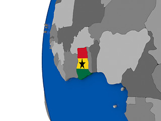 Image showing Ghana on globe