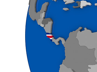 Image showing Costa Rica on globe