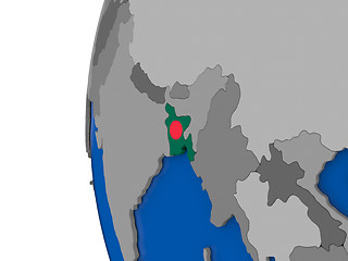 Image showing Bangladesh on globe