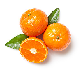 Image showing fresh clementines on white background