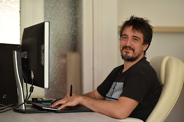 Image showing graphic designer in the office