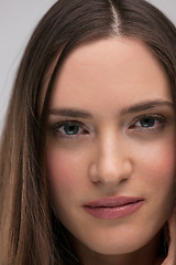 Image showing portrait  of beautiful young brunette woman