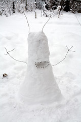 Image showing funny alien snowman