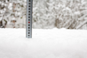 Image showing tape measure in snow