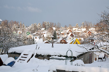 Image showing suburban settlement winter view
