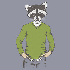 Image showing Raccoon vector illustration