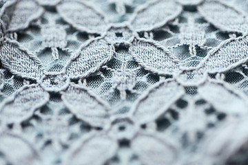 Image showing close up of lace textile or fabric background