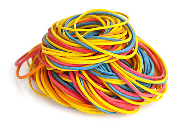 Image showing Colorful rubber bands