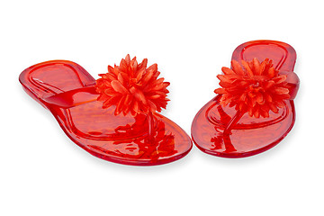 Image showing Red Flip Flops