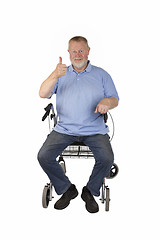 Image showing Male Senior with Rollator